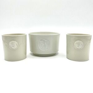 KPM Valete Curae In Fumo Porcelain‎ Cigarette Holder Set Ash Tray Trinket Dish
